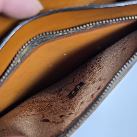 Western Hand Tooled Leather Purse Hippie Boho Embossed Shoulder Bag Western - Picture 10 of 16